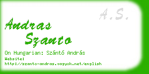 andras szanto business card